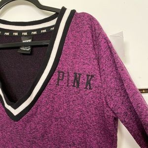 PINK Varsity style v neck